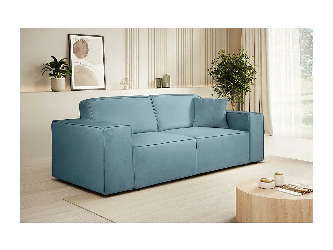 3-SITZER SOFA Pedro ohne Schlaffunktion blau