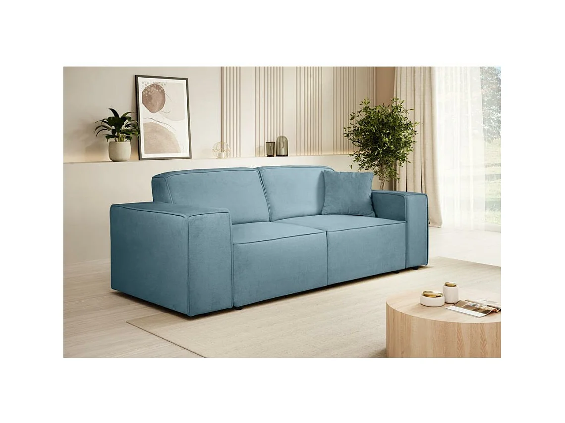 3-SITZER SOFA Pedro ohne Schlaffunktion blau