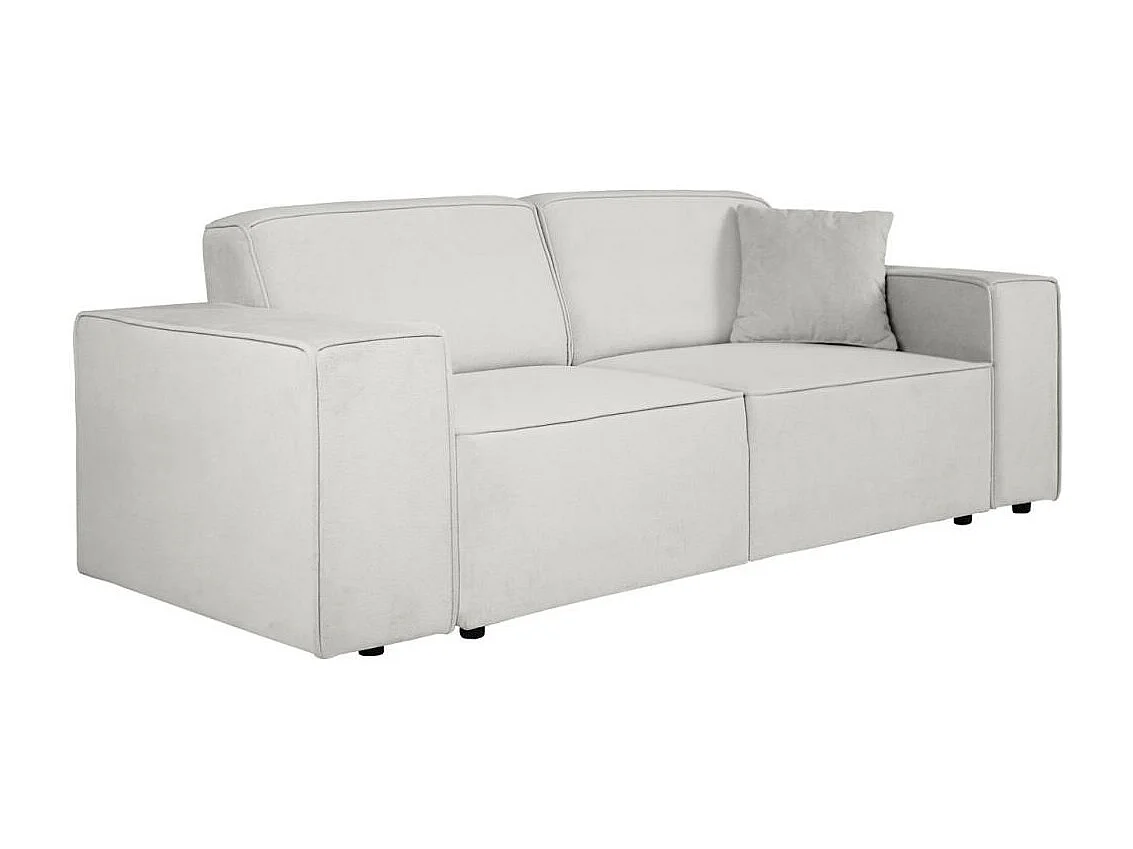 CANAPE 3 PLACES Pedro sans fonction sommeil beige clair