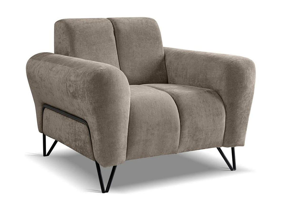 RELAXFAUTEUIL Volare met metalen poten bruin