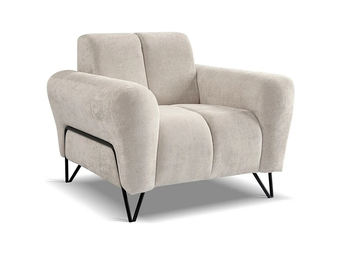 FAUTEUIL RELAX Volare avec pieds en métal beige