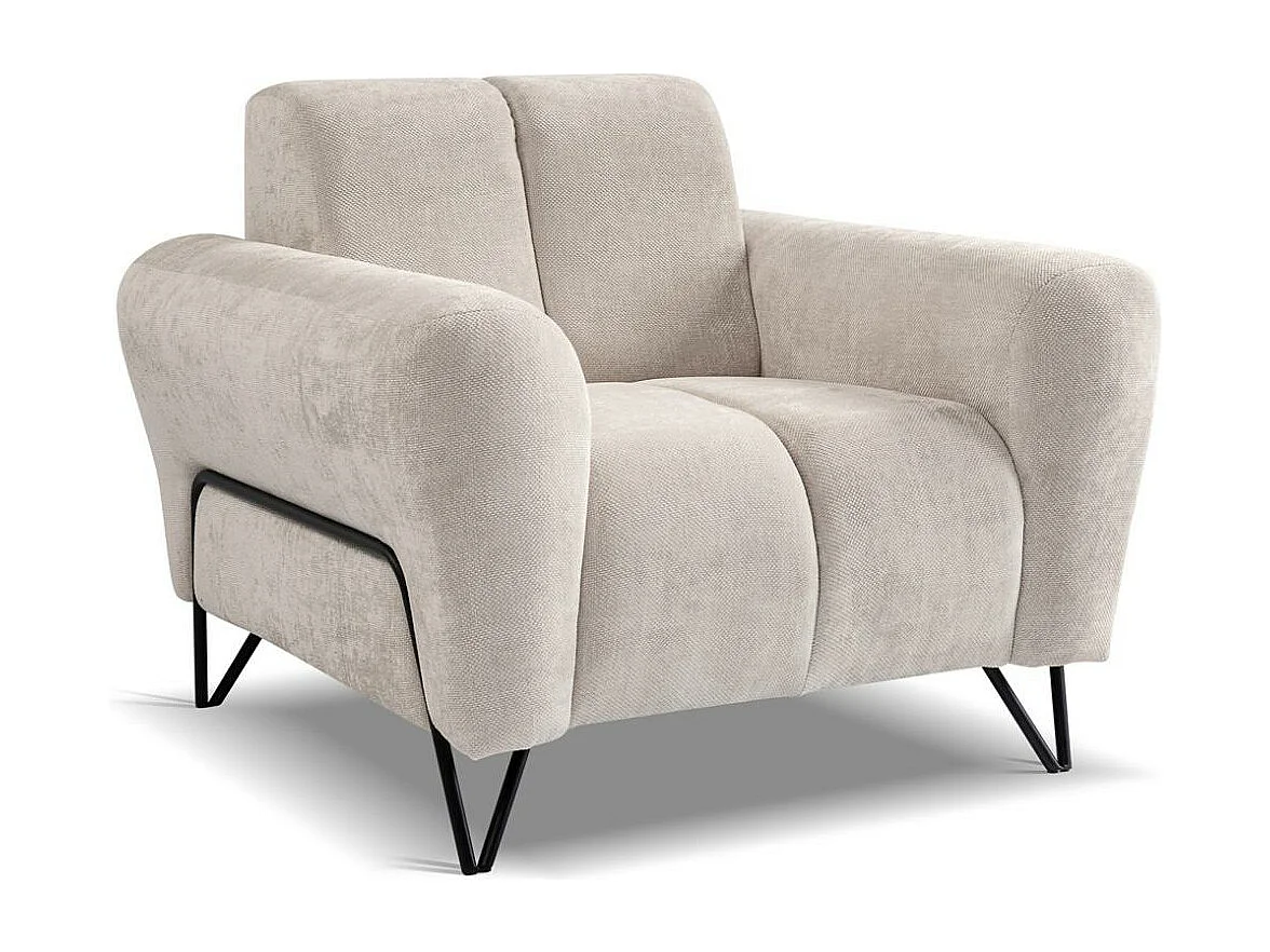 FAUTEUIL RELAX Volare avec pieds en métal beige