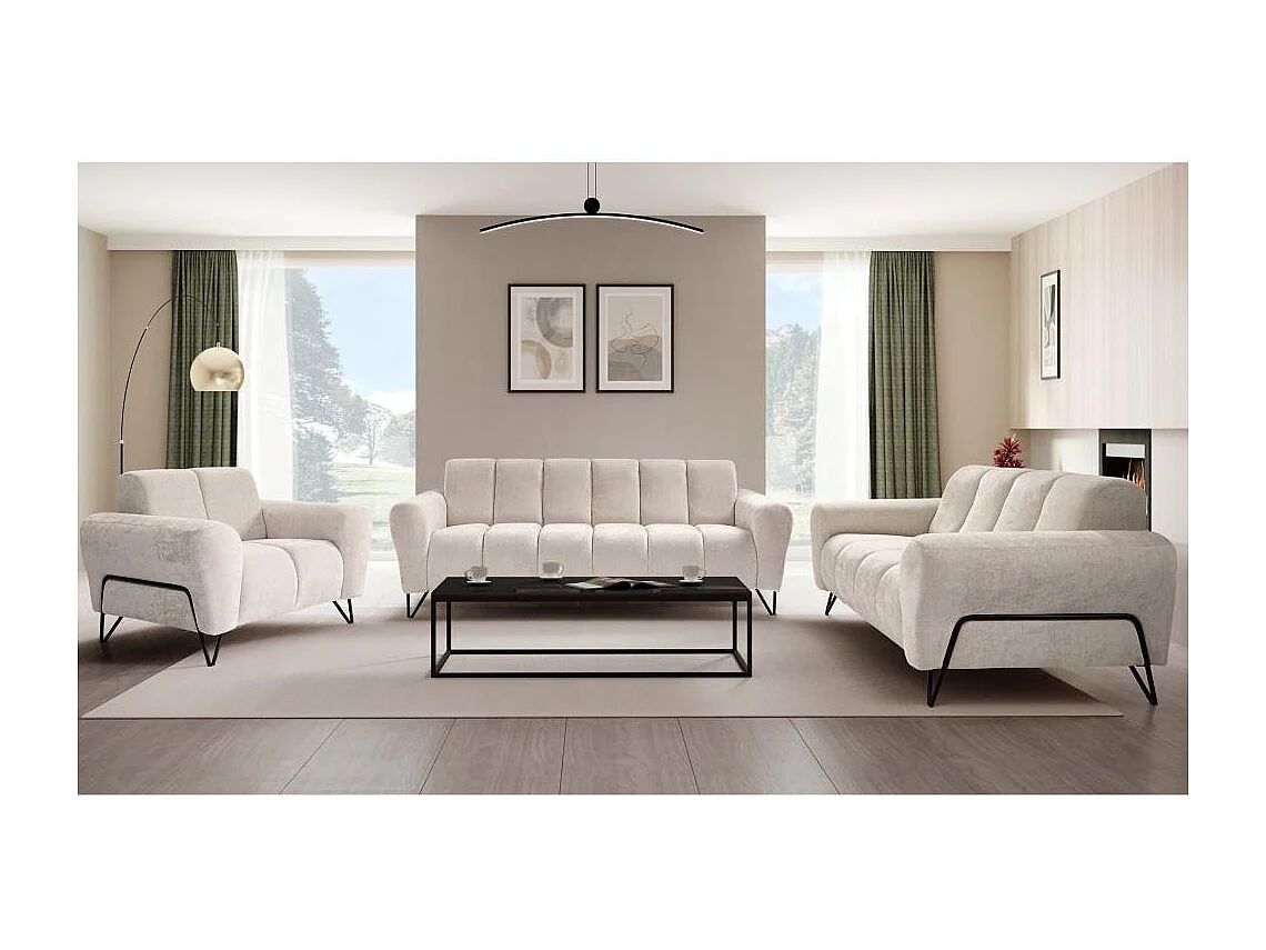 FAUTEUIL RELAX Volare avec pieds en métal beige