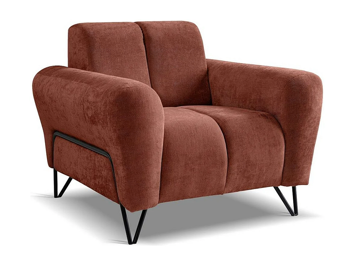 RELAXSTOEL Volare met metalen poten rood