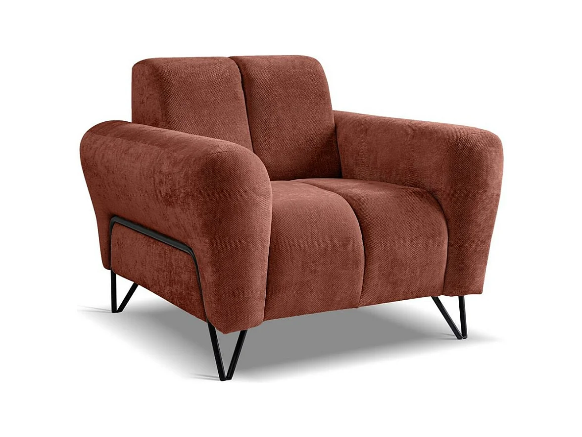 FAUTEUIL RELAX Volare avec pieds métalliques rouge