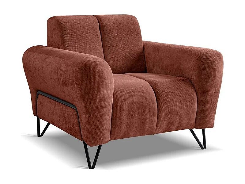 RELAXSTOEL Volare met metalen poten rood