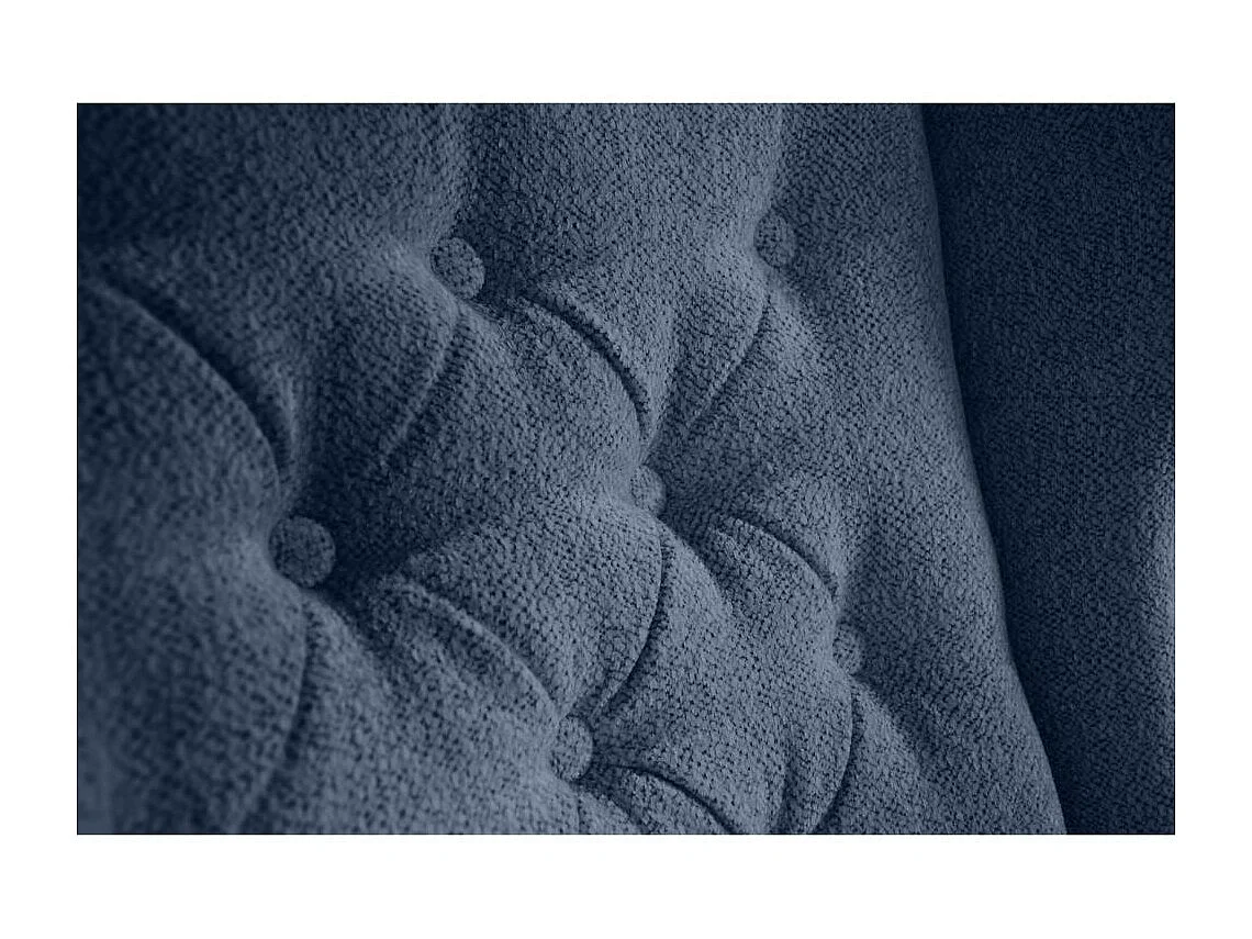 CHESTERFIELD-SESSEL Falco dunkelblau mit Wenge Holzbeinen