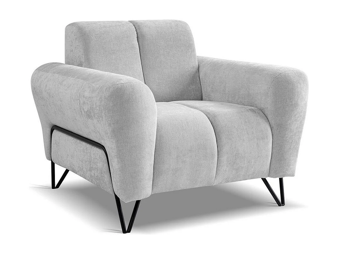 RELAXFAUTEUIL Volare met metalen poten lichtgrijs