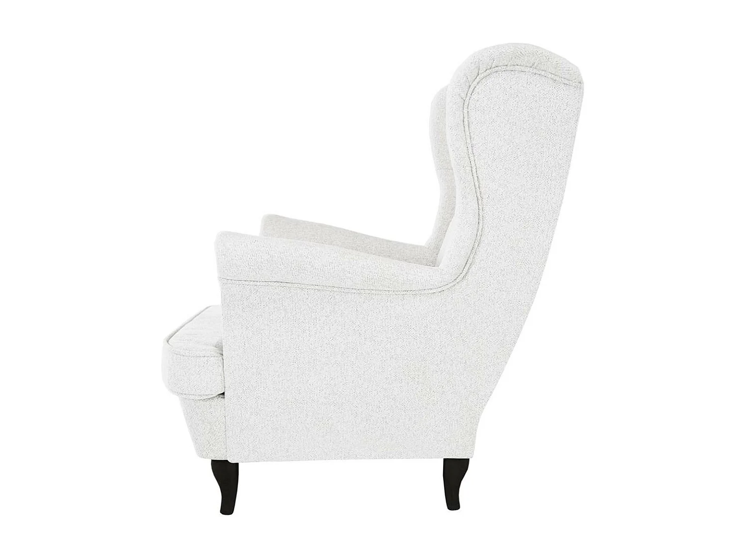 CHESTERFIELD-SESSEL Falco beige mit Wenge Holzbeinen