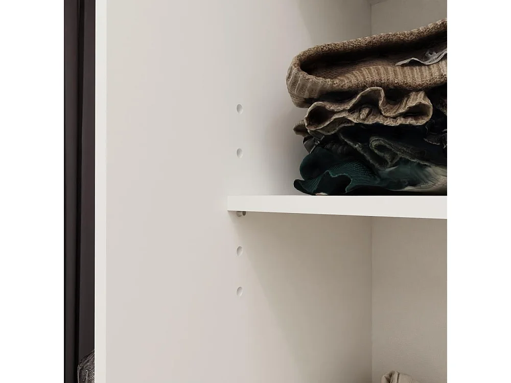 SCHWEBETÜRENSCHRANK Helios 120/216/61 eiche Artisan+schwarz mit Schubladen