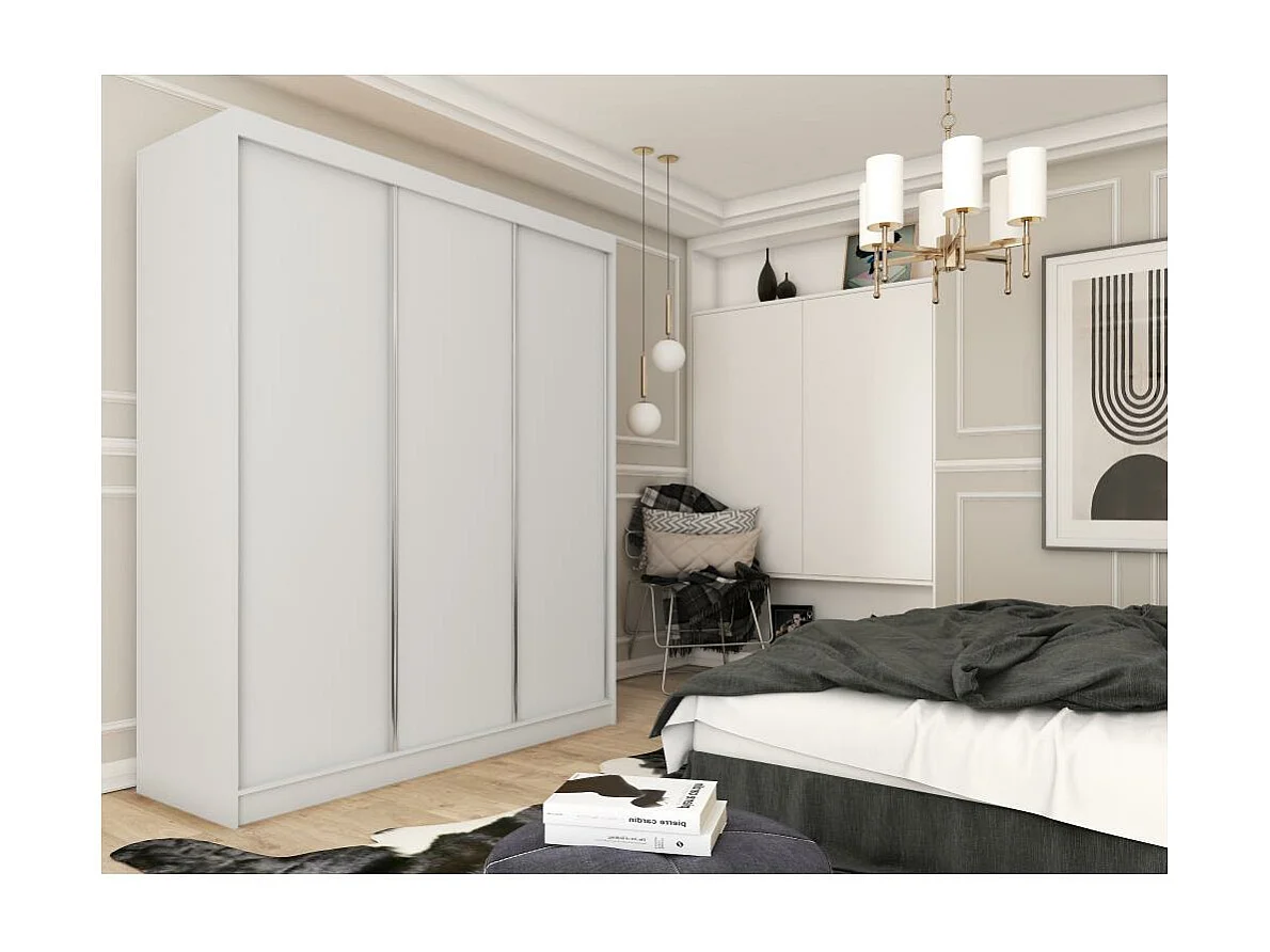 ARMOIRE À PORTES FERMÉES Mario 180/216/61 blanc