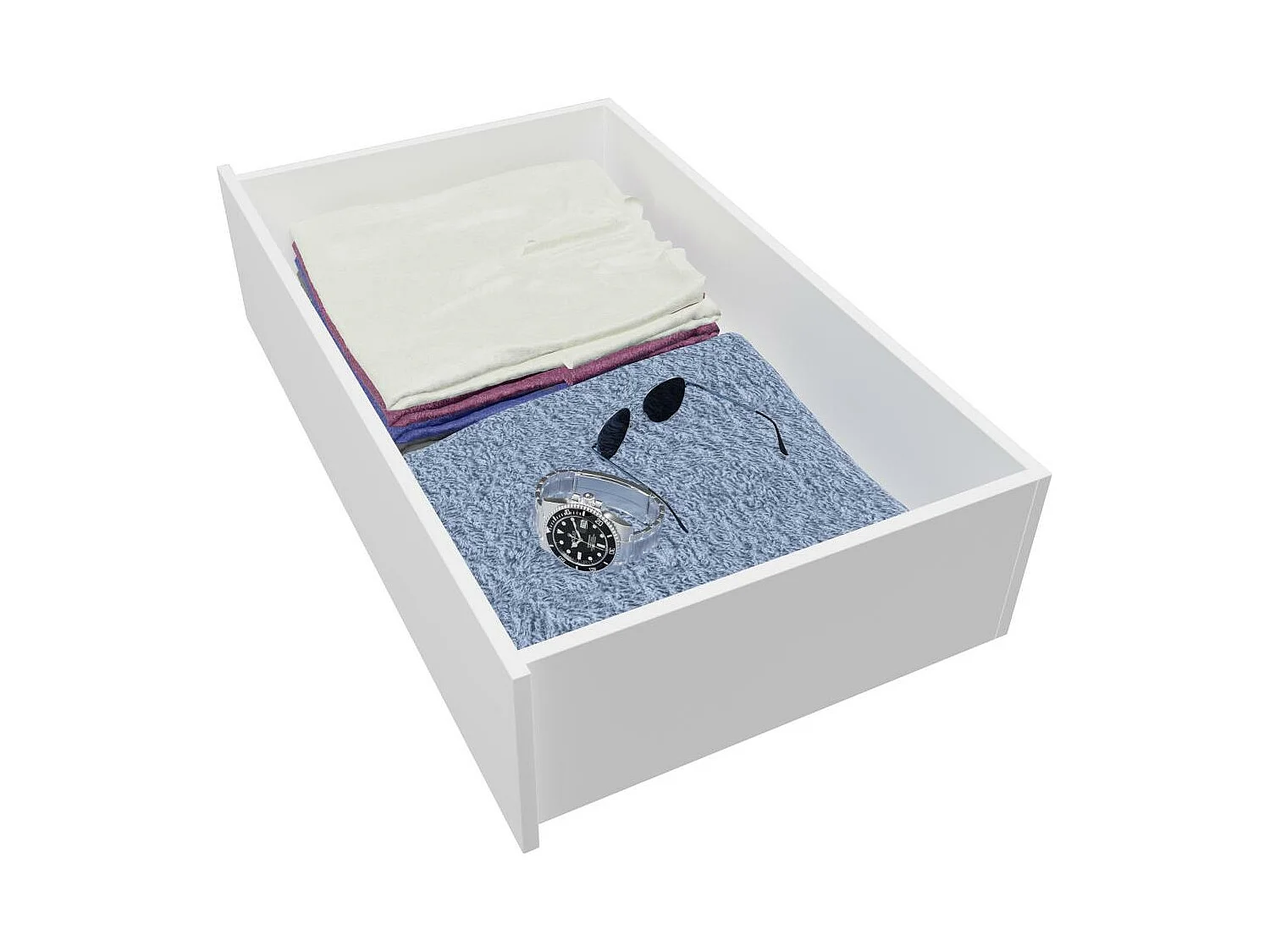 Hangkast Monica 200/215/61 3-deurs wit+zilver met spiegel