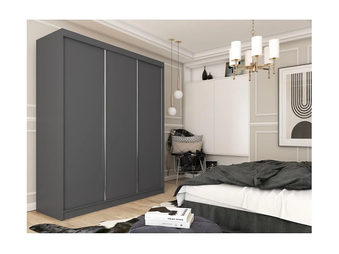 ARMOIRE À PORTES FERMÉES Mario 240/216/61 graphite