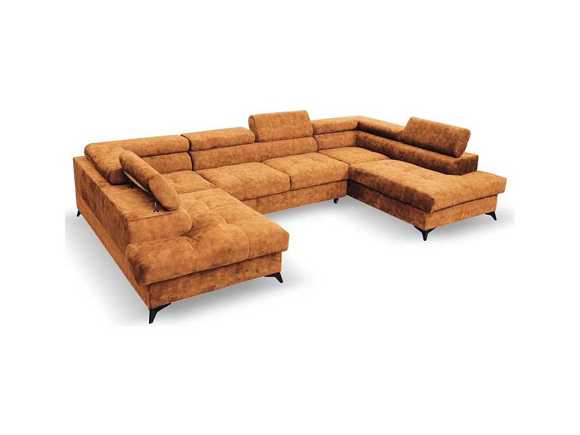WOHNLANDSCHAFT Sorento U mit Schlaffunktion orange