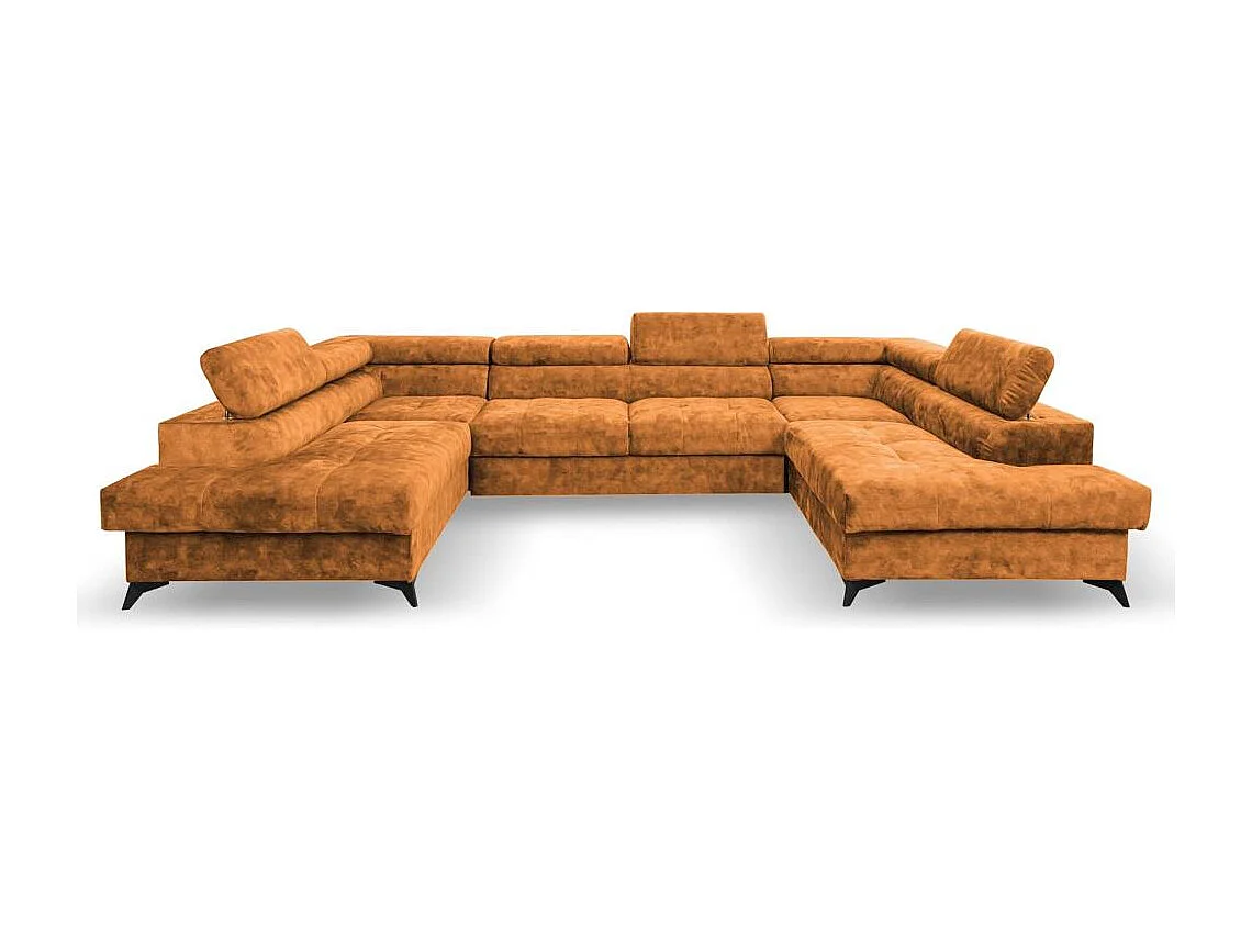 WOHNLANDSCHAFT Sorento U mit Schlaffunktion orange