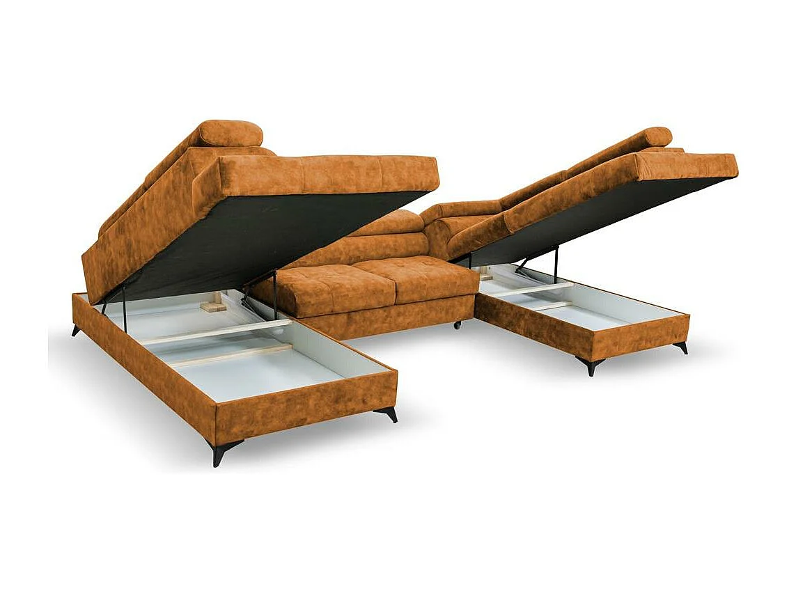 WOHNLANDSCHAFT Sorento U mit Schlaffunktion orange