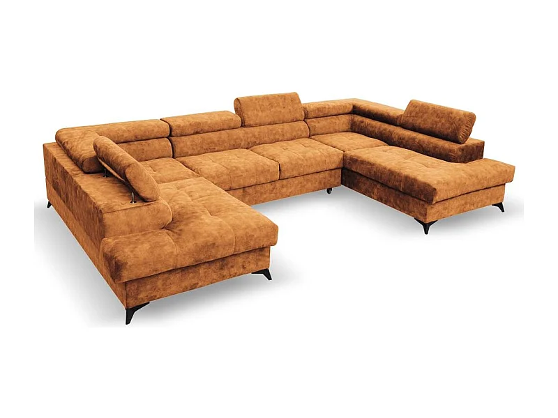 WOHNLANDSCHAFT Sorento U mit Schlaffunktion orange