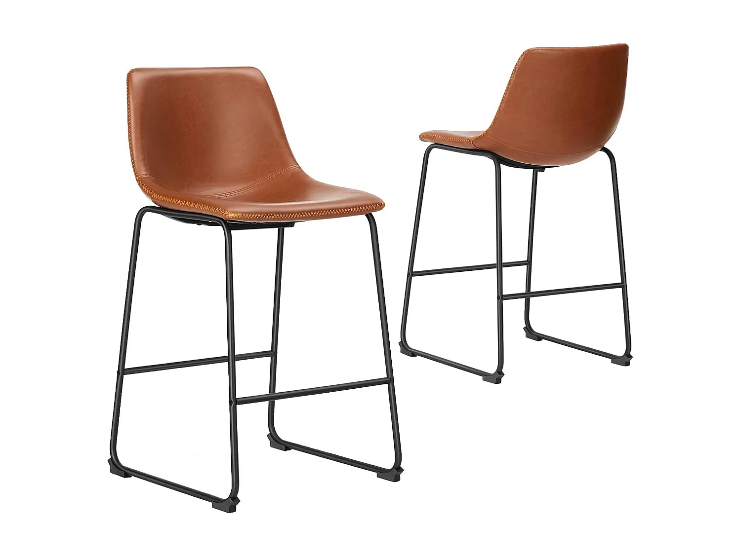 Tabourets de bar, Tabourets de bar avec pieds et repose-pieds en métal,Chaises de salle à manger,Sans bras