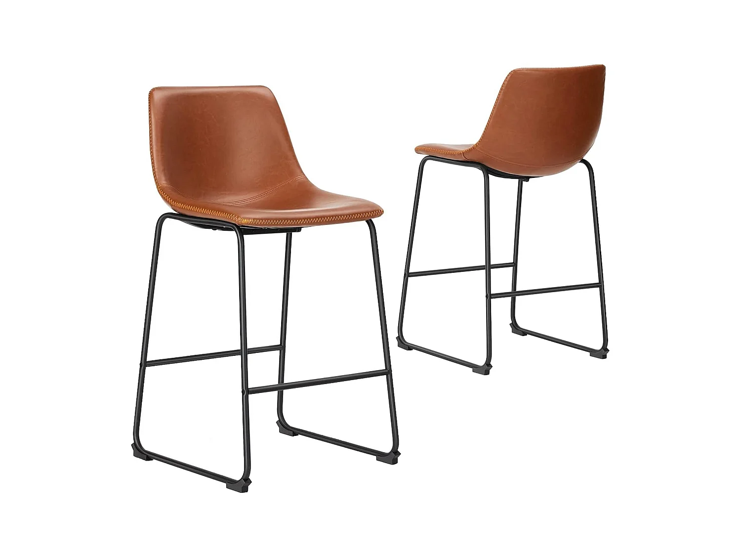 Tabourets de bar, Tabourets de bar avec pieds et repose-pieds en métal,Chaises de salle à manger,Sans bras