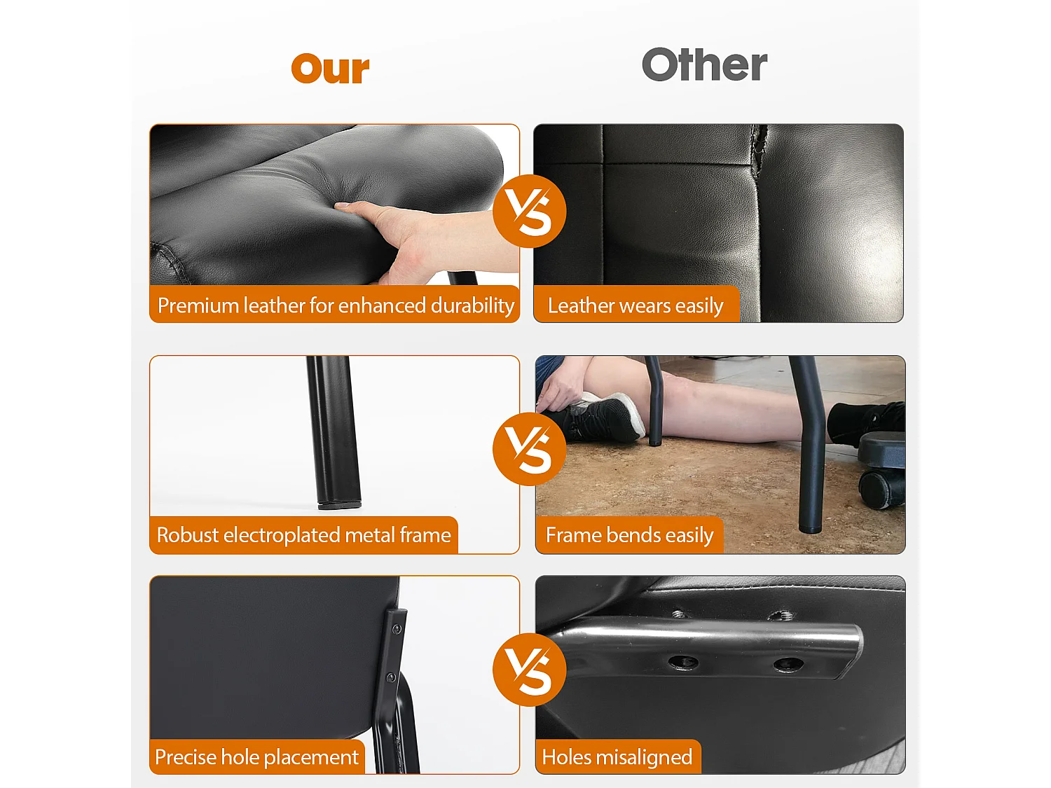 Conferentiestoelen,met gevoerde armen,ontvangststoelen,bureaustoelen,leer,zwart,set van 2