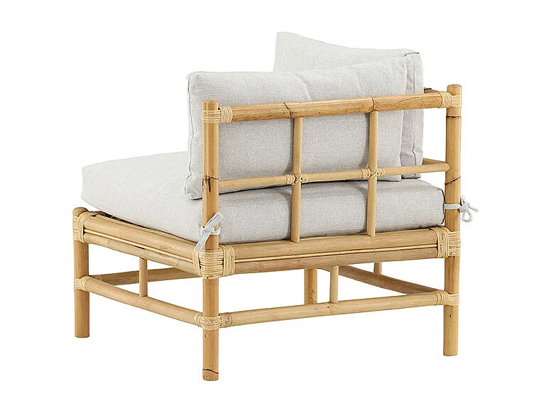 Canapé d'Angle de jardin "Cane" 76cm Naturel