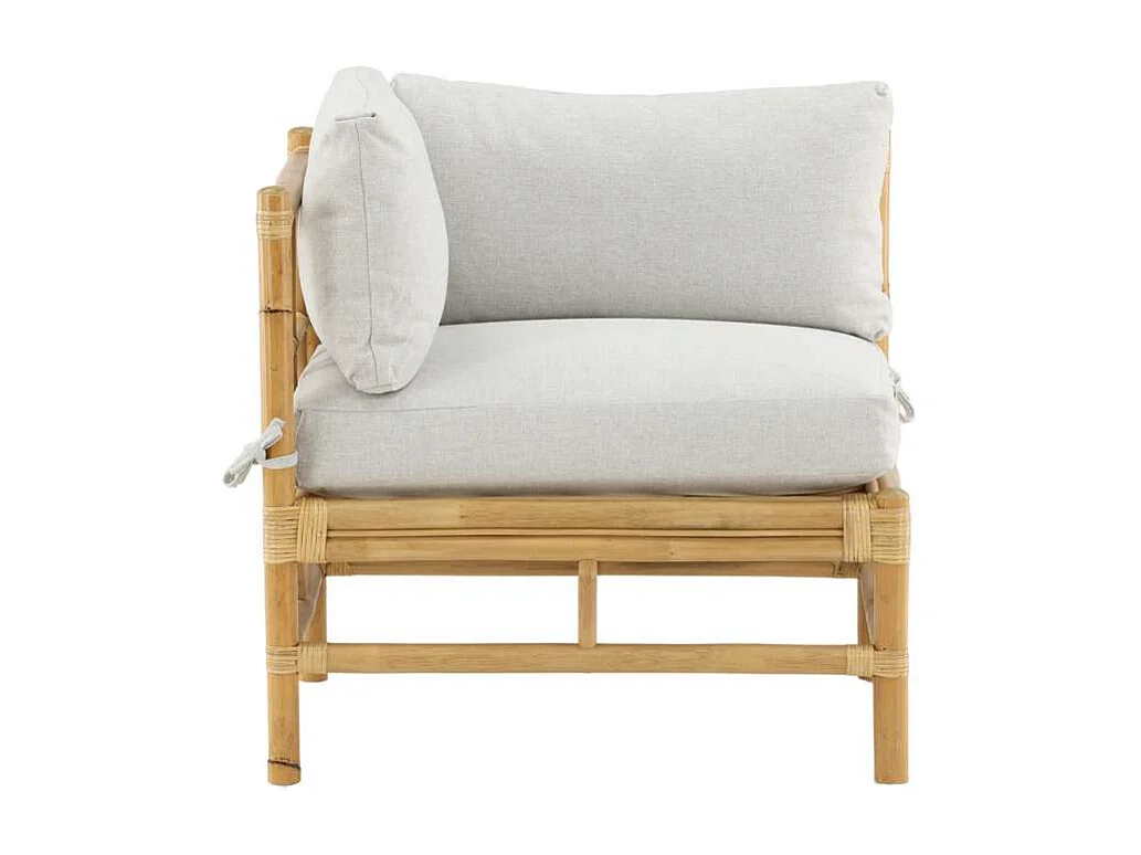 Canapé d'Angle de jardin "Cane" 76cm Naturel