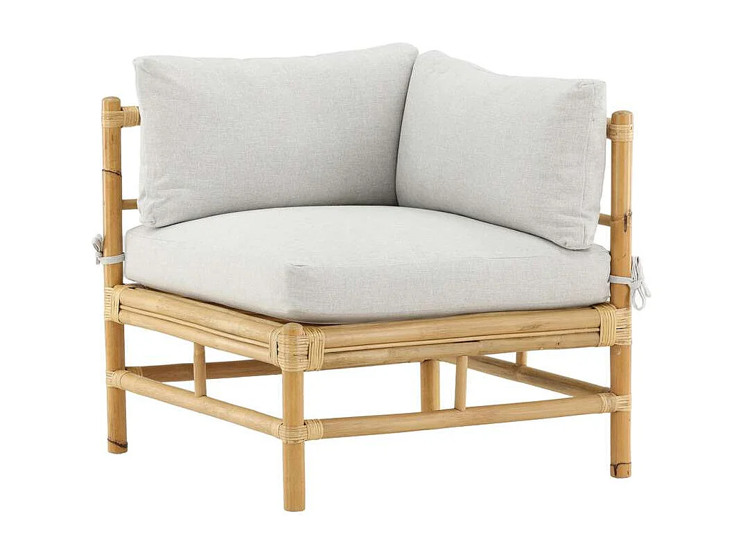 Canapé d'Angle de jardin "Cane" 76cm Naturel