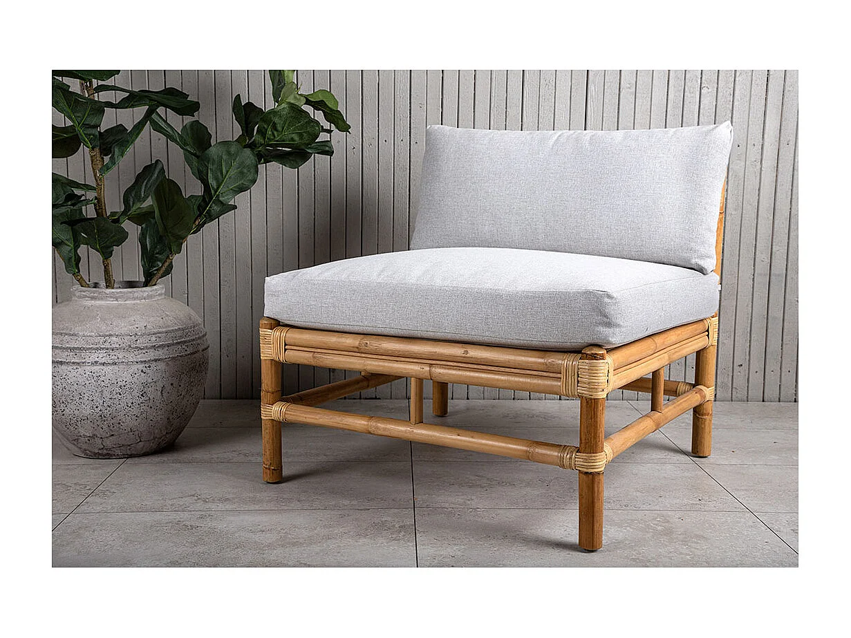 Canapé de Jardin "Cane" 75cm Naturel