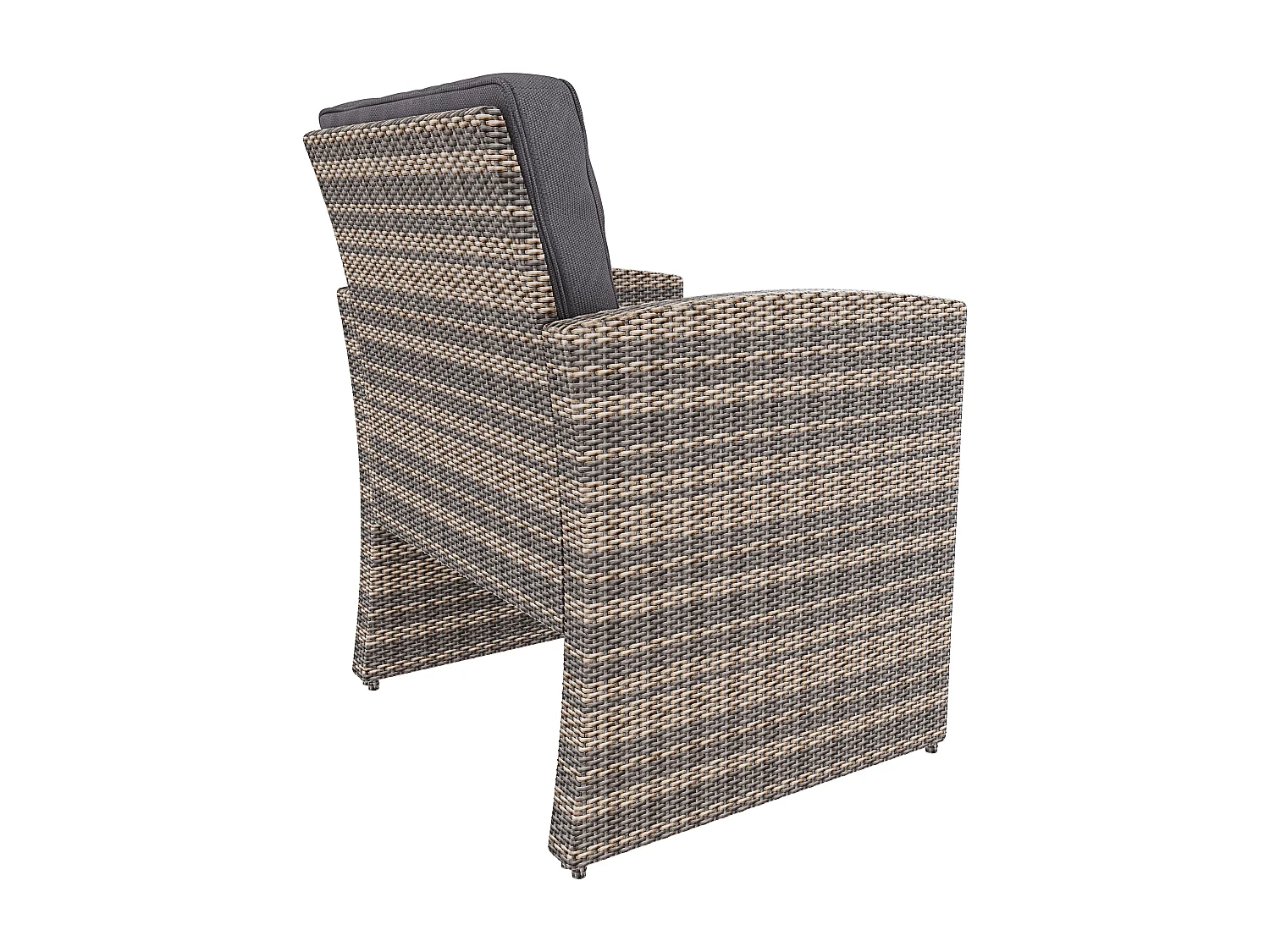 Salottino Da Giardino in Rattan Set Mobili 4 Posti Tavolino Ripiano In Vetro Divano 2 Posti 2 Poltrone Terrazzo Balcone Piscina Cuscini Marrone Chiaro