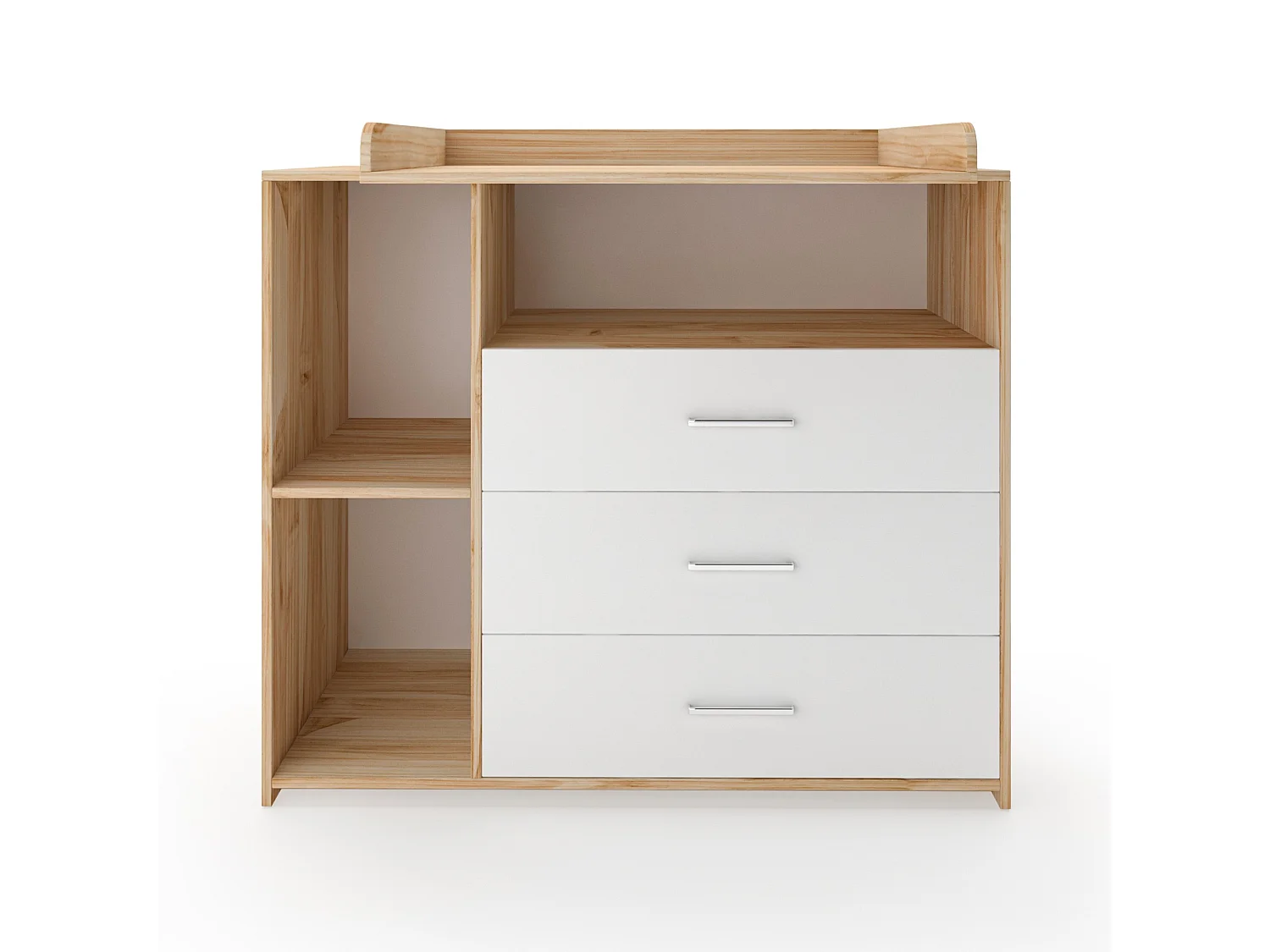 Floraya - Commode - Verschoontafel - Luiertafel - Wit/Hout