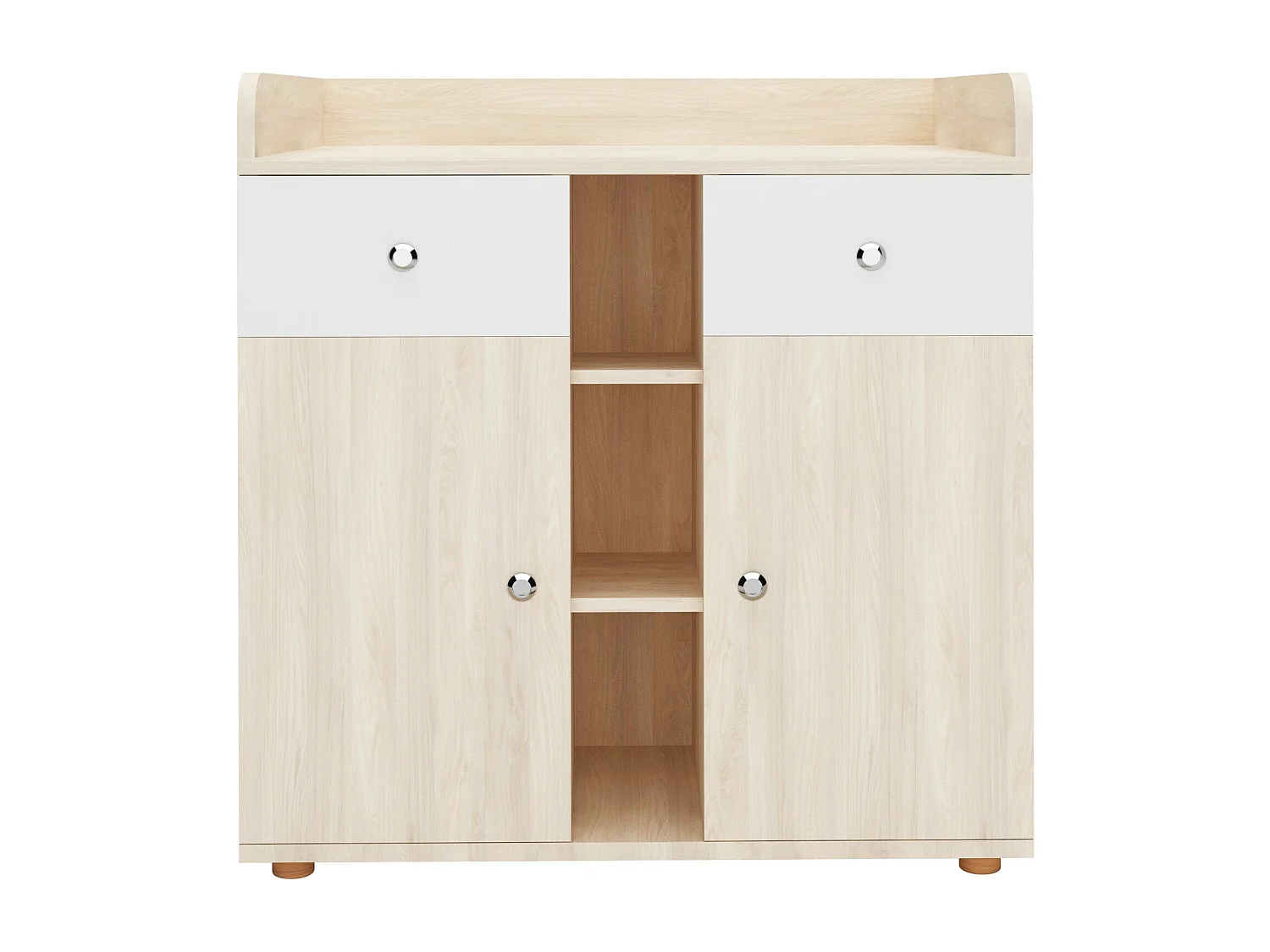 Floraya - Commode - Table à langer - Table à langer - Blanc/Bois