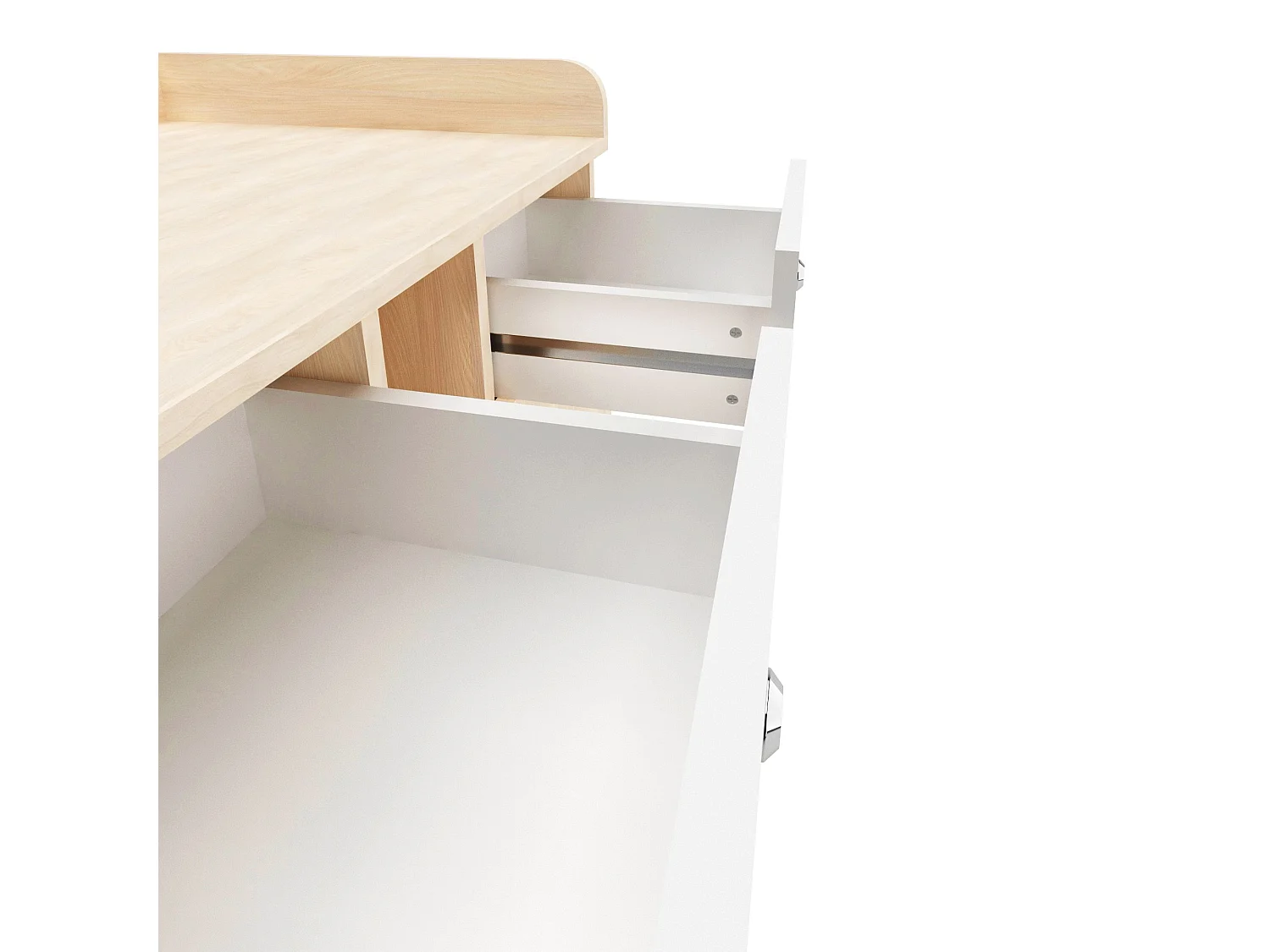 Floraya - Commode - Table à langer - Table à langer - Blanc/Bois