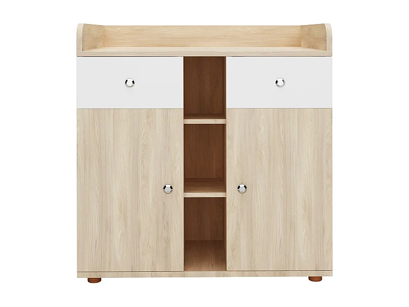 Floraya - Commode - Verschoontafel - Luiertafel - Wit/Hout