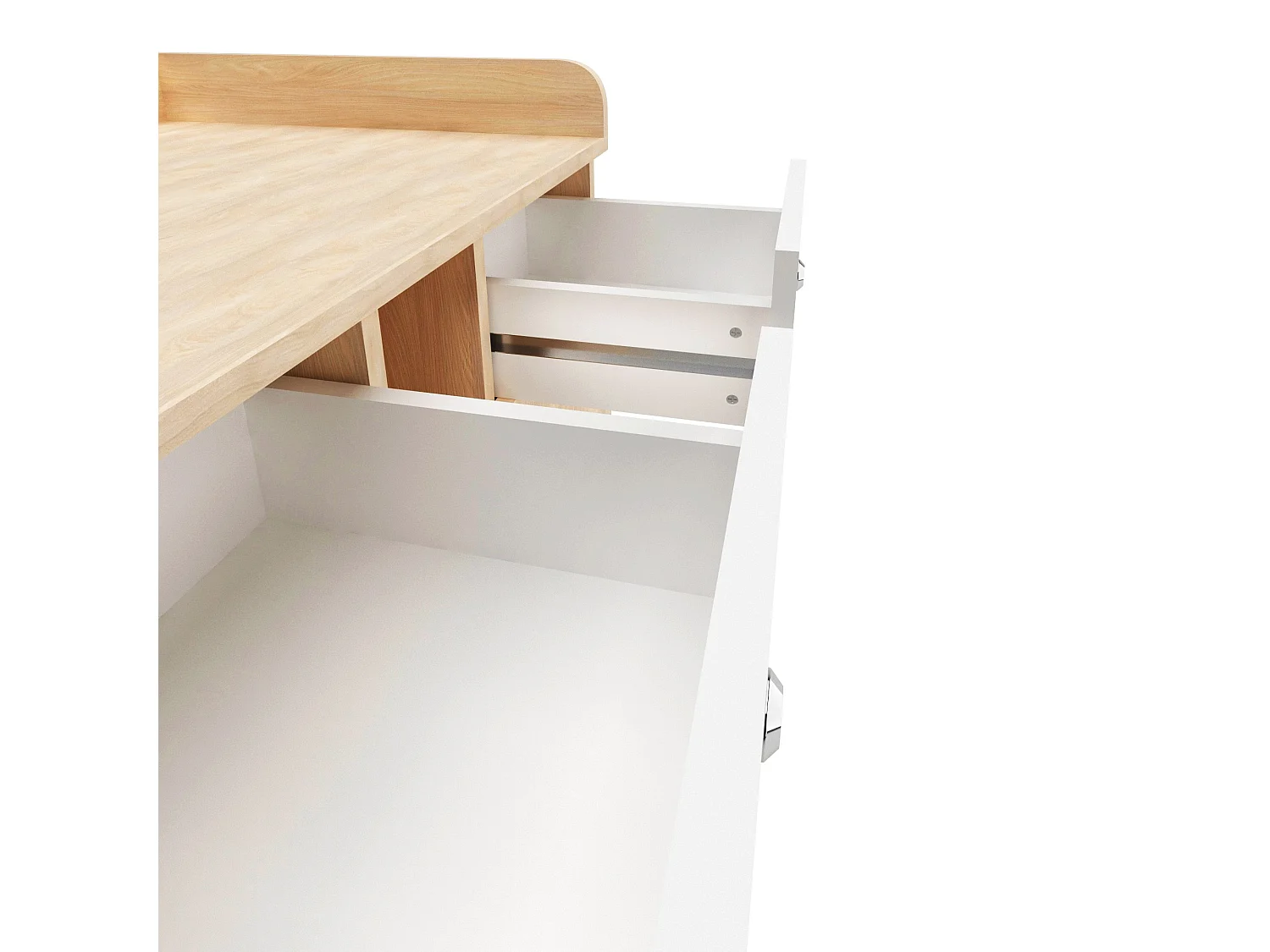 Floraya - Commode - Verschoontafel - Luiertafel - Wit/Hout