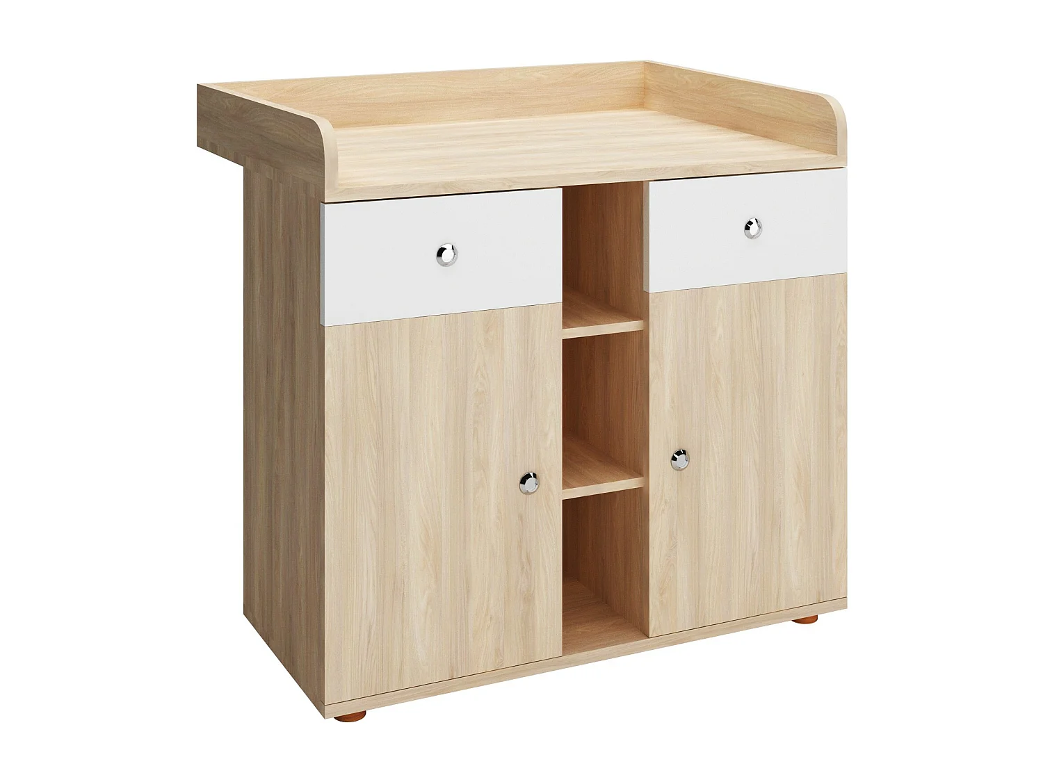 Floraya - Commode - Verschoontafel - Luiertafel - Wit/Hout