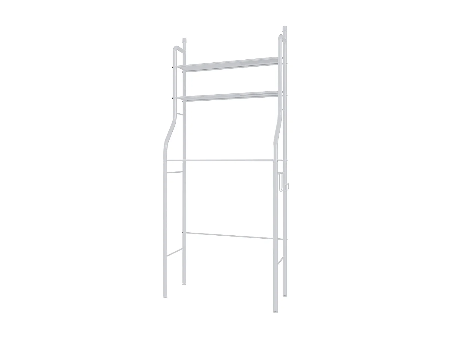 Scaffale Bagno 3 Mensole Ripiano Superiore Mobile Sopra Lavatrice Lavanderia Salvaspazio Ripiani Per Appoggio Organizer Da Parete In Metallo 152 x 65 x 25 Cm Bianco