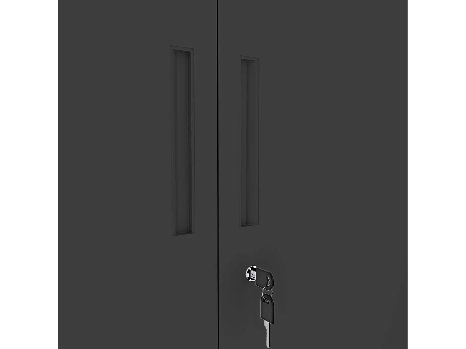 Armadio Armadietto In Metallo Multiuso Doppia Anta 5 Ripiani Regolabili Chiusura Con Doppia Chiave Mobiletto Documenti Ufficio 180x80x40 Cm Nero