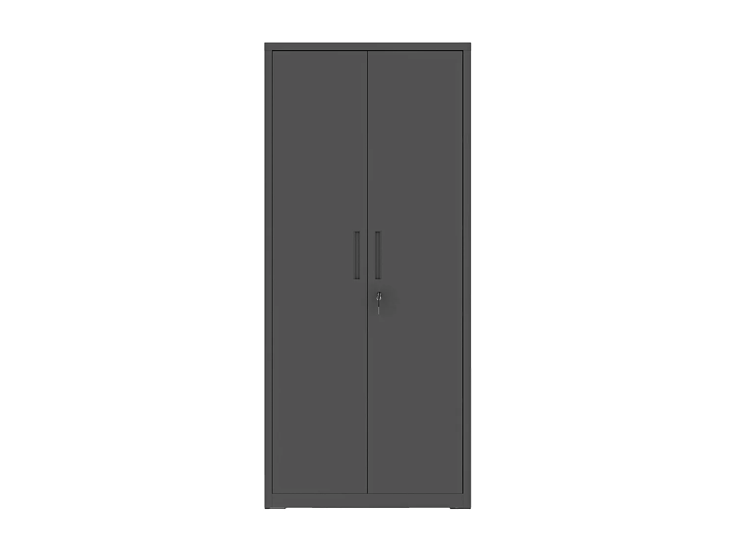 Armadio Armadietto In Metallo Multiuso A Doppia Anta Con 5 Ripiani Regolabili E Chiusura Con Doppia Chiave Mobiletto Strumenti Ufficio Garage 180 x 80 x 40 Cm Nero