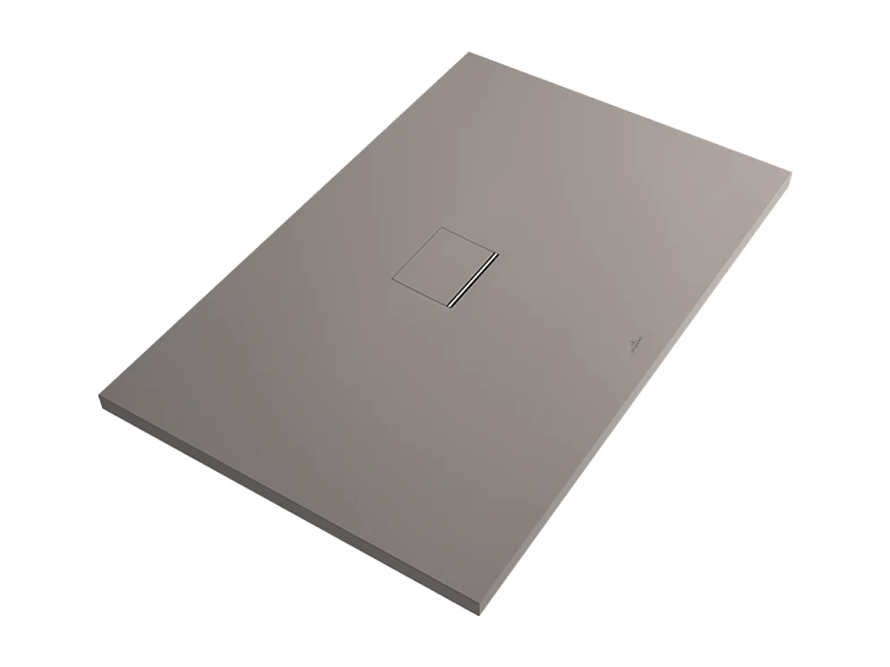 Receveur antidérapant 140 x 90 VILLEROY ET BOCH Squaro Infinity quaryl rectangle gris