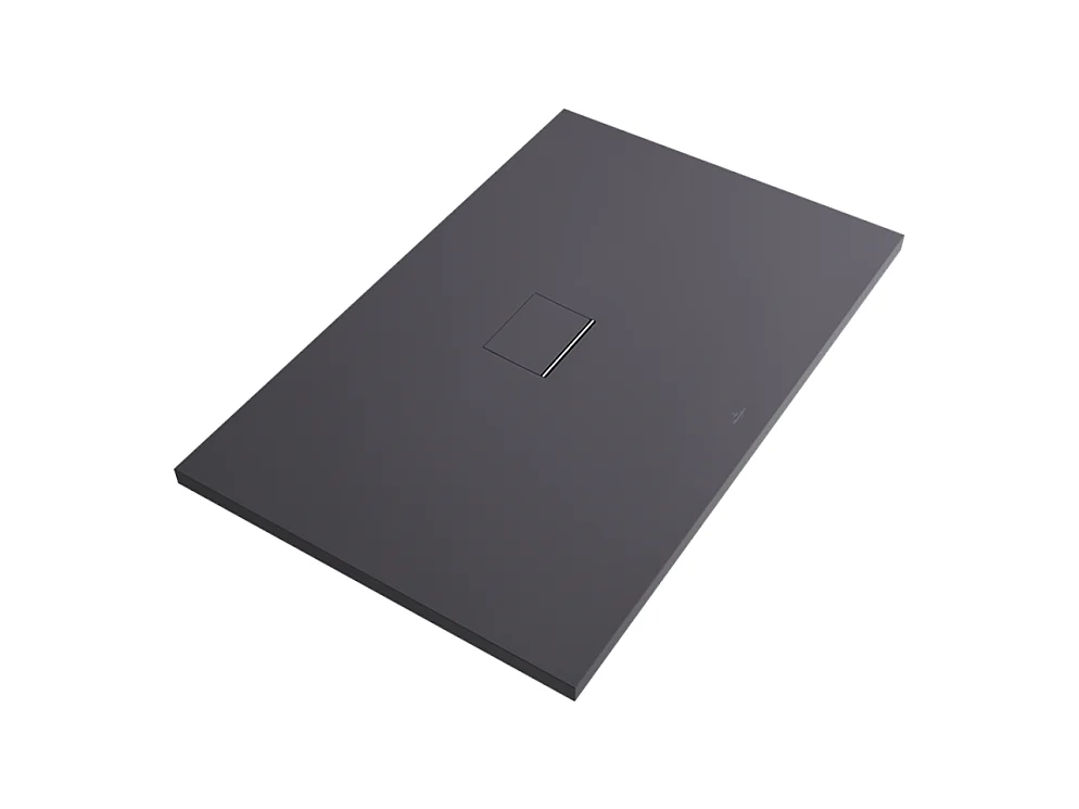 Receveur antidérapant 180 x 100 VILLEROY ET BOCH Squaro Infinity quaryl rectangle gris anthracite