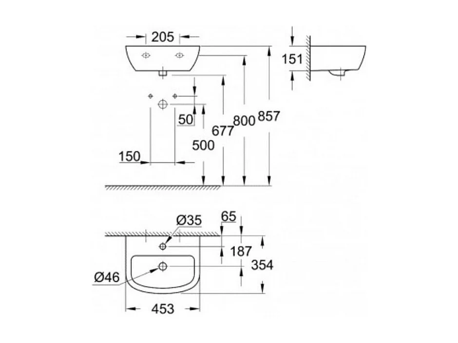 GROHE Lave-mains Bau Ceramic
