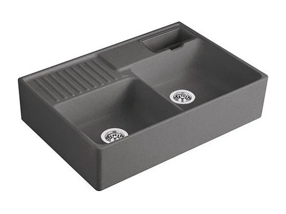 Evier cuisine VILLEROY ET BOCH Tradition Graphite CeramicPlus avec vidage automatique
