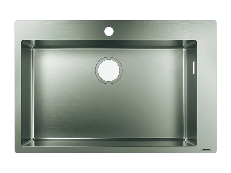 Evier à encastrer 1 bac HANSGROHE S71 660 sans vidage inox
