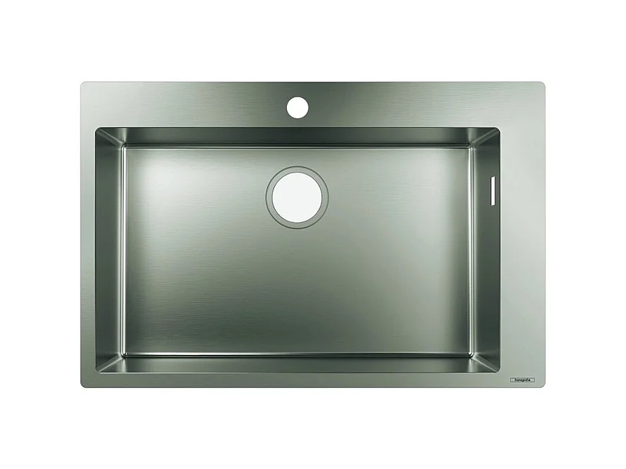 Evier à encastrer 1 bac HANSGROHE S71 660 sans vidage inox