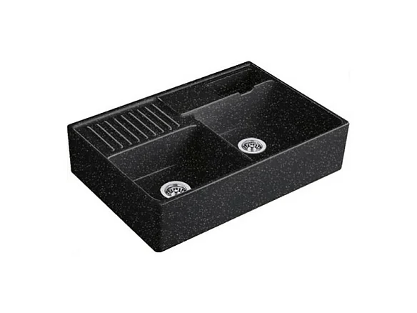 Evier cuisine VILLEROY ET BOCH Tradition Chromite CeramicPlus avec vidage manuel