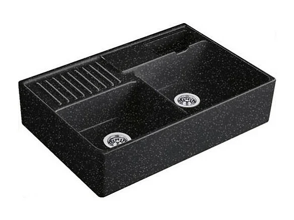 Evier cuisine VILLEROY ET BOCH Tradition Chromite CeramicPlus avec vidage manuel