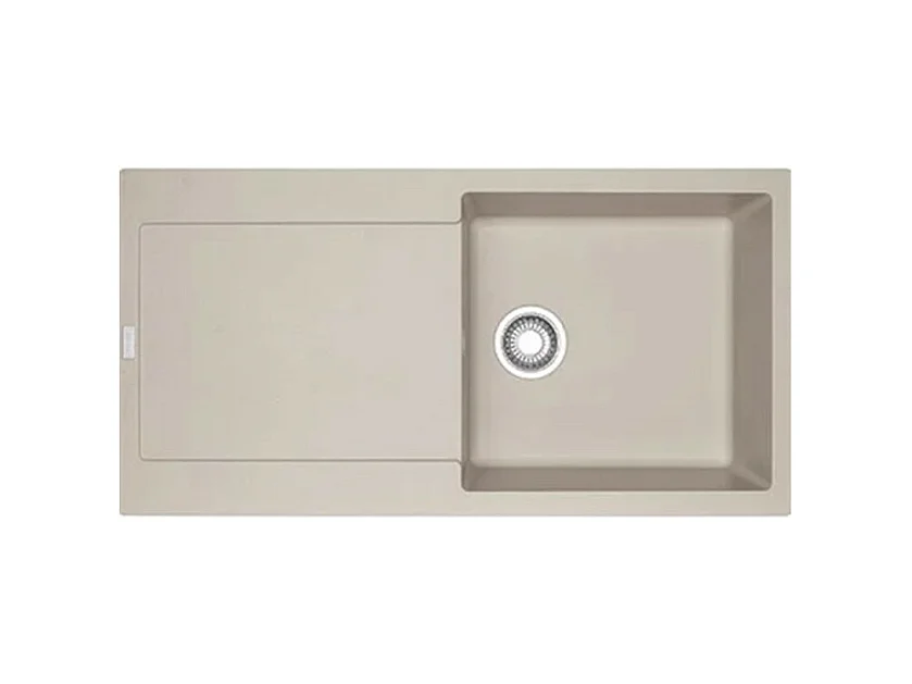 Evier à encastrer 1 bac FRANKE Maris Fragranit avec vidage manuel 97 x 50 cm Café crème