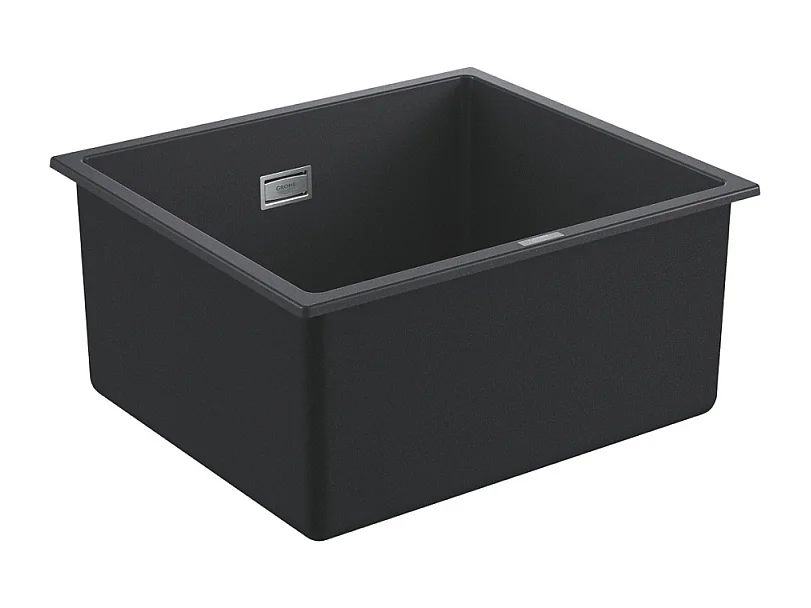 GROHE Fregadero de 1 seno 457 x 406 mm granito negro compuesto de cuarzo K700U