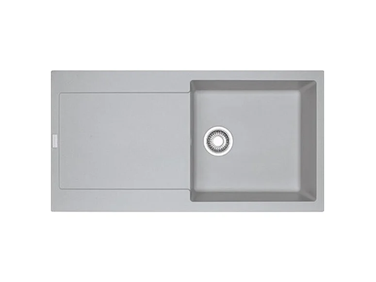 Evier à encastrer 1 bac FRANKE Maris Fragranit avec vidage manuel 97 x 50 cm Platinium