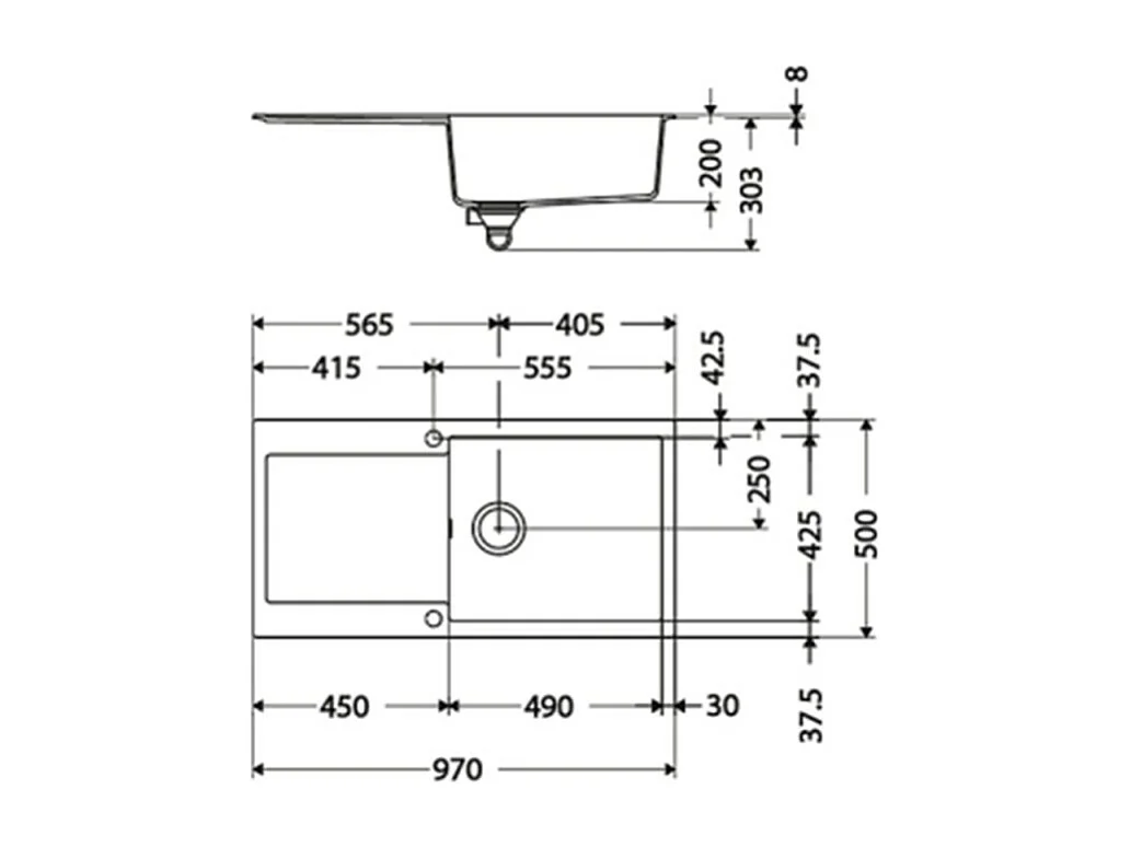 Franke - Franke - Evier à encastrer 1 grand cuve 1 égouttoir Maris